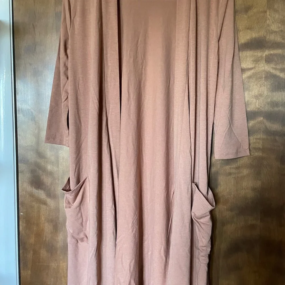 Open Long Cardigan, Egg Shell - Picture 5 of 5